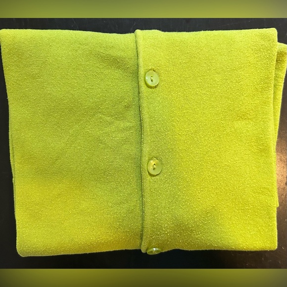 Talbots Women's Vibrant Green Cardigan Size Medium Petite - Picture 7 of 7